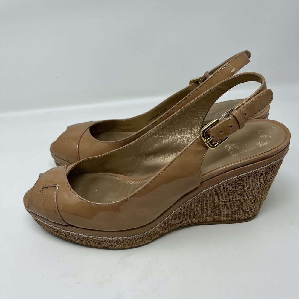 Stuart Weitzman Sling Back Open Toe Wedge Heels N… - image 3